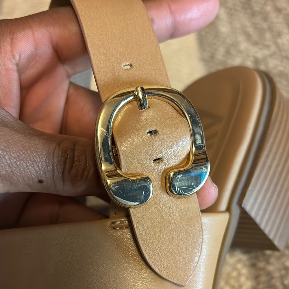 AEROSOLES Tan Leather Slingback Sandals - Picture 10 of 10